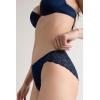 Woman’s Lace and Silk Bikini Briefs(Blue – Intense Blue)