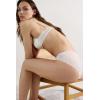 Woman’s Lace and Silk Bikini Briefs(Ivory – Powder White)