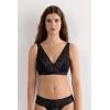 Woman’s Lara Lace Triangle Bra(Black – Black)