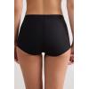Woman’s Light Shaping Cotton High Waist Panties(Black – Black)