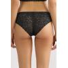 Woman’s Low Rise Lace Panties(Black – Black)