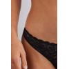 Woman’s Microfiber Lace Brazilian(Black – Black)