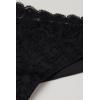 Woman’s Microfiber Lace Brazilian(Black – Black)