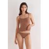 Woman’s Microfiber Lace Brazilian(Natural – Caramel Dark Beige)