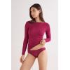 Woman’s Microfiber Lace Brazilian(Red – Beet Red)