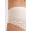 Woman’s Microfiber and Lace High Rise Panties(Natural – Avorio Crema)