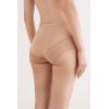 Woman’s Microfiber and Lace High Rise Panties(Natural – Honey Soft Beige)