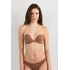 Woman’s Monica Bandeau Bra in Ultralight Microfiber(Natural – Caramel Dark Beige)