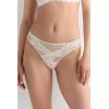 Woman’s Pretty Flowers Brazilian(Ivory – Powder White)