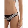 Woman’s Pretty Flowers Brazilian(Multicolor – Black/Ivory)