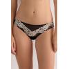 Woman’s Pretty Flowers Brazilian(Multicolor – Black/Ivory)