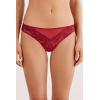 Woman’s Pretty Flowers Brazilian(Red – Sealing Wax Red)
