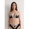 Woman’s Pretty Flowers Gioia Super Push-up Bra(Multicolor – Black/Ivory)