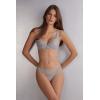 Woman’s Pretty Flowers Gioia Super Push-up Bra(Pale Grey – Ice Grey)