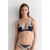 Woman’s Pretty Flowers Lara Triangle Bra(Blue – Deep Blue/Vanilla)