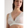 Woman’s Pretty Flowers Lara Triangle Bra(Ivory – Powder White)