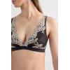 Woman’s Pretty Flowers Lara Triangle Bra(Multicolor – Black/Ivory)