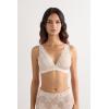 Woman’s Pretty Flowers Lara Triangle Bra(Natural – Avorio Crema)