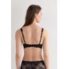 Woman’s Pretty Flowers Sofia Balconette Bra(Black – Black)