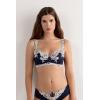 Woman’s Pretty Flowers Sofia Balconette Bra(Blue – Deep Blue/Vanilla)