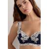 Woman’s Pretty Flowers Sofia Balconette Bra(Blue – Deep Blue/Vanilla)
