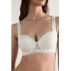 Woman’s Pretty Flowers Sofia Balconette Bra(Ivory – Powder White)