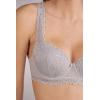 Woman’s Pretty Flowers Sofia Balconette Bra(Pale Grey – Ice Grey)