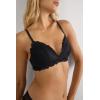 Woman’s Pretty Flowers Tiziana Triangle Bra(Black – Black)