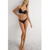Woman’s Pretty Flowers Tiziana Triangle Bra(Black – Black)