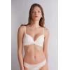 Woman’s Pretty Flowers Tiziana Triangle Bra(Ivory – Powder White)
