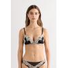 Woman’s Pretty Flowers Tiziana Triangle Bra(Multicolor – Black/Ivory)