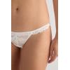Woman’s Pretty Flowers Tulle G-String(Ivory – Powder White)