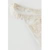 Woman’s Pretty Flowers Tulle G-String(Natural – Avorio Crema)