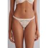 Woman’s Pretty Flowers Tulle G-String(Natural – Avorio Crema)