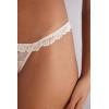 Woman’s Pretty Flowers Tulle G-String(Natural – Avorio Crema)