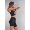 Woman’s Raw Edge Seamless Cotton Shorts(Black – Black)