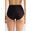 Woman’s Raw-Cut Microfiber Briefs(Black – Black)