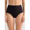Woman’s Raw-Cut Microfiber Briefs(Black – Black)