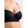 Woman’s Sofia Lace Balconette Bra(Black – Black)
