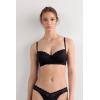 Woman’s Sofia Lace Balconette Bra(Black – Black)