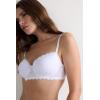 Woman’s Sofia Lace Balconette Bra(White – White)