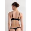 Woman’s Sofia Natural Lift Balconette Bra in Silk(Black – Black)