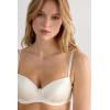 Woman’s Sofia Natural Lift Balconette Bra in Silk(Ivory – Powder White)