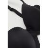 Woman’s Sofia Natural Lift Balconette Bra in Ultralight Microfiber(Black – Black)