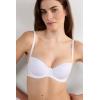 Woman’s Sofia Natural Lift Balconette Bra in Ultralight Microfiber(White – White)