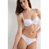 Woman’s Sofia Natural Lift Balconette Bra in Ultralight Microfiber(White – White)