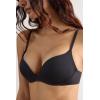 Woman’s The Silky Touch Microfiber Gioia Super Push-Up Bra(Black – Black)