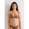 Woman’s The Silky Touch Microfiber Gioia Super Push-Up Bra(Natural – Caramel Dark Beige)