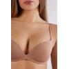 Woman’s The Silky Touch Microfiber Gioia Super Push-Up Bra(Natural – Marrone Cappuccino)
