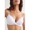 Woman’s Tiziana Lace Triangle Bra(White – White)